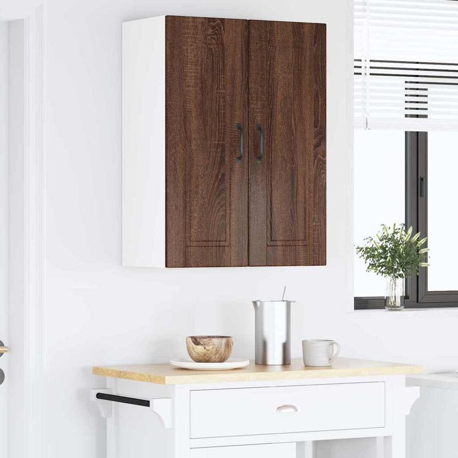 Keukenkast aan de muur 2 pcs Bruin Eiken 30 x 31 x 80 cm