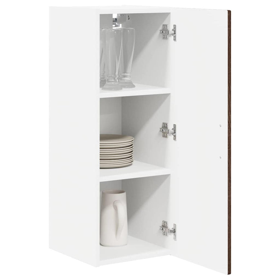 Keukenkast aan de muur 2 pcs Bruin Eiken 30 x 31 x 80 cm