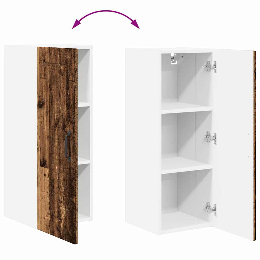 Keukenkast aan de muur Oud Hout 30 x 31 x 80 cm Bewerkt hout