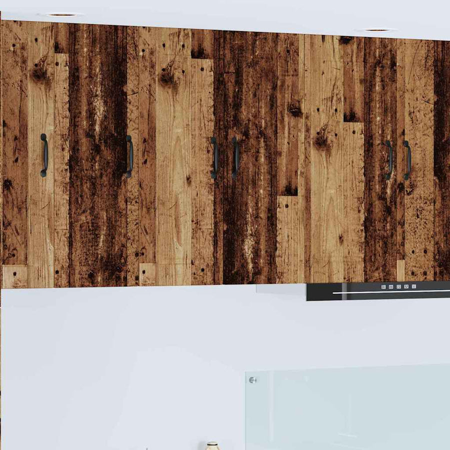 Keukenkast aan de muur met plank 2 pcs Oud Hout 30 x 31 x 80 cm