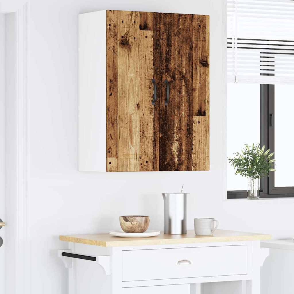 Keukenkast aan de muur met plank 2 pcs Oud Hout 30 x 31 x 80 cm