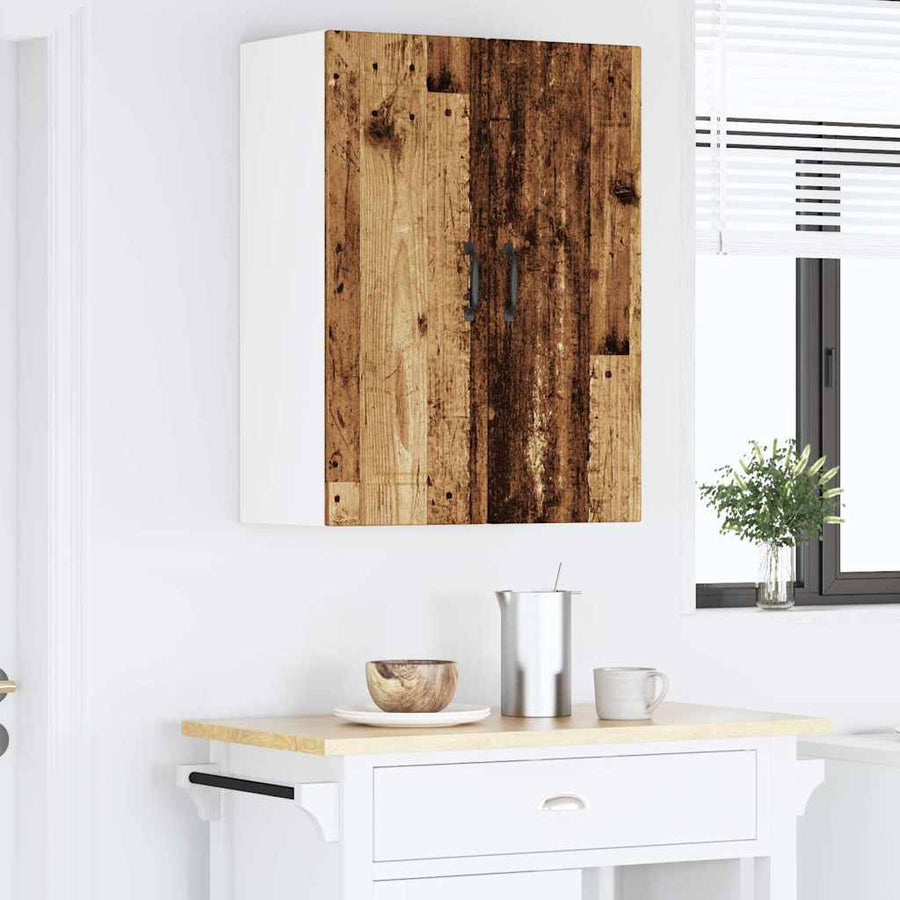 Keukenkast aan de muur met plank 2 pcs Oud Hout 30 x 31 x 80 cm