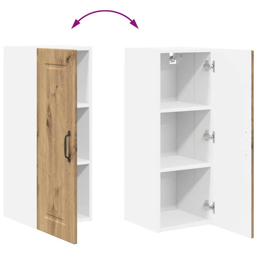 Keukenkast aan de muur met plank Artisan Eiken 30 x 31 x 80 cm
