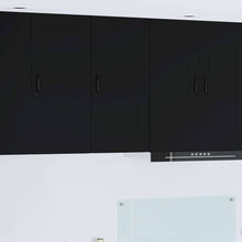 Keukenkast aan de muur Zwart 40 x 31 x 80 cm Bewerkt hout