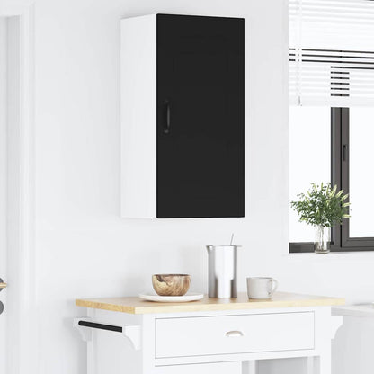 Keukenkast aan de muur Zwart 40 x 31 x 80 cm Bewerkt hout