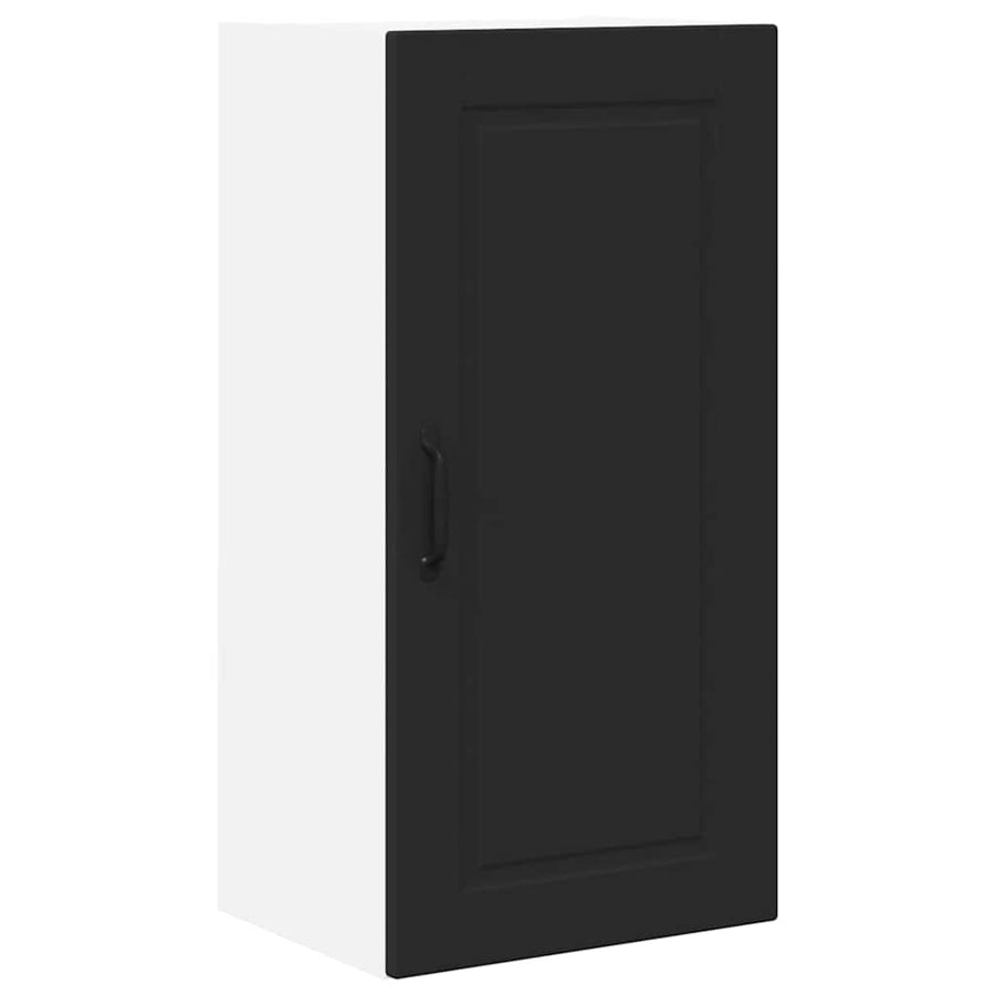 Keukenkast aan de muur Zwart 40 x 31 x 80 cm Bewerkt hout