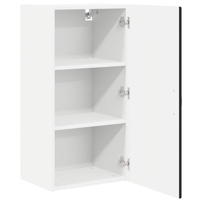 Keukenkast aan de muur Zwart 40 x 31 x 80 cm Bewerkt hout