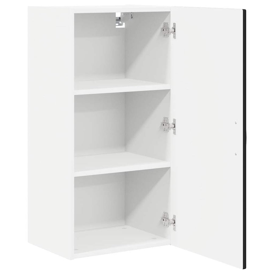 Keukenkast aan de muur Zwart 40 x 31 x 80 cm Bewerkt hout