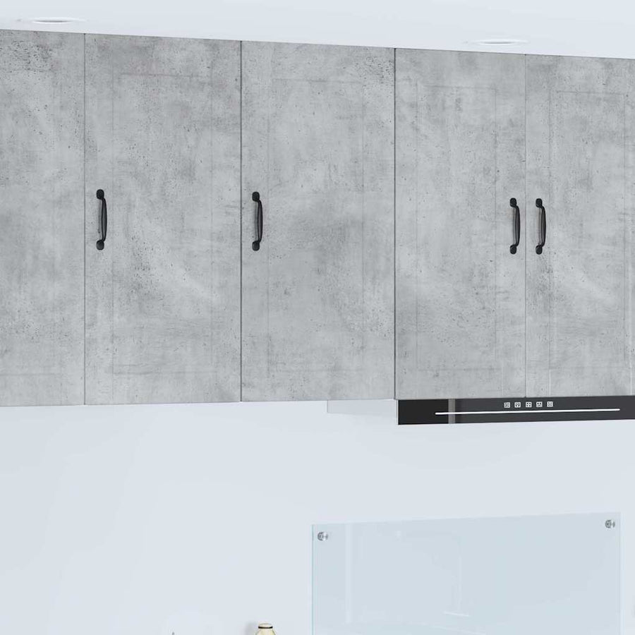 Keukenkast aan de muur Beton Grijs 40 x 31 x 80 cm Bewerkt hout