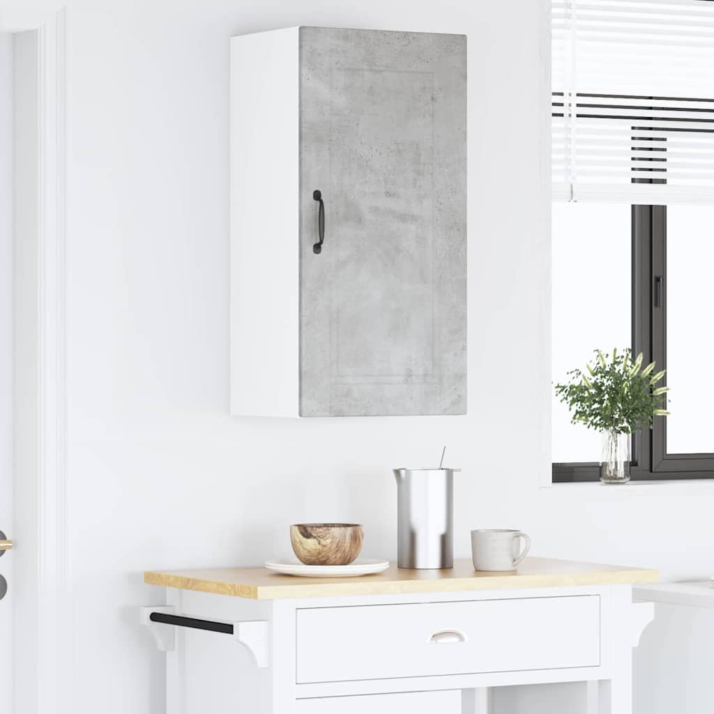 Keukenkast aan de muur Beton Grijs 40 x 31 x 80 cm Bewerkt hout