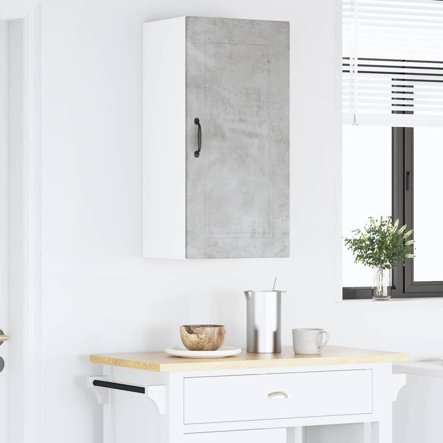 Keukenkast aan de muur Beton Grijs 40 x 31 x 80 cm Bewerkt hout