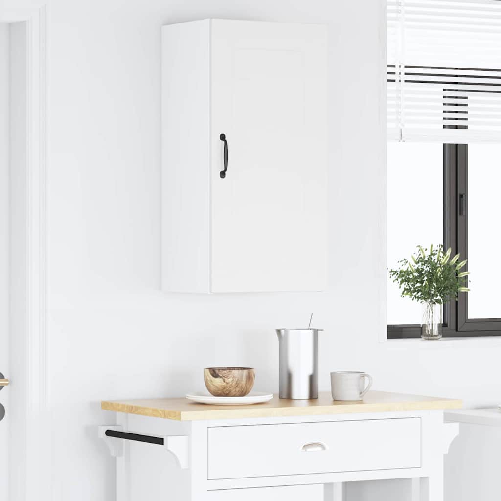 Keukenkast aan de muur met plank Hoogglans wit 40 x 31 x 80 cm