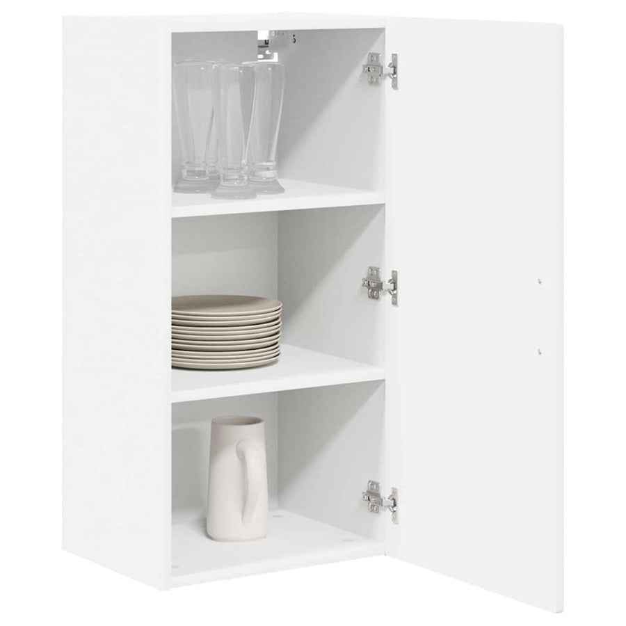 Keukenkast aan de muur met plank Hoogglans wit 40 x 31 x 80 cm