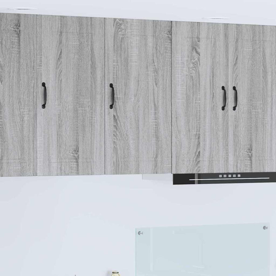 Keukenkast aan de muur met plank Grijs Sonoma 40 x 31 x 80 cm