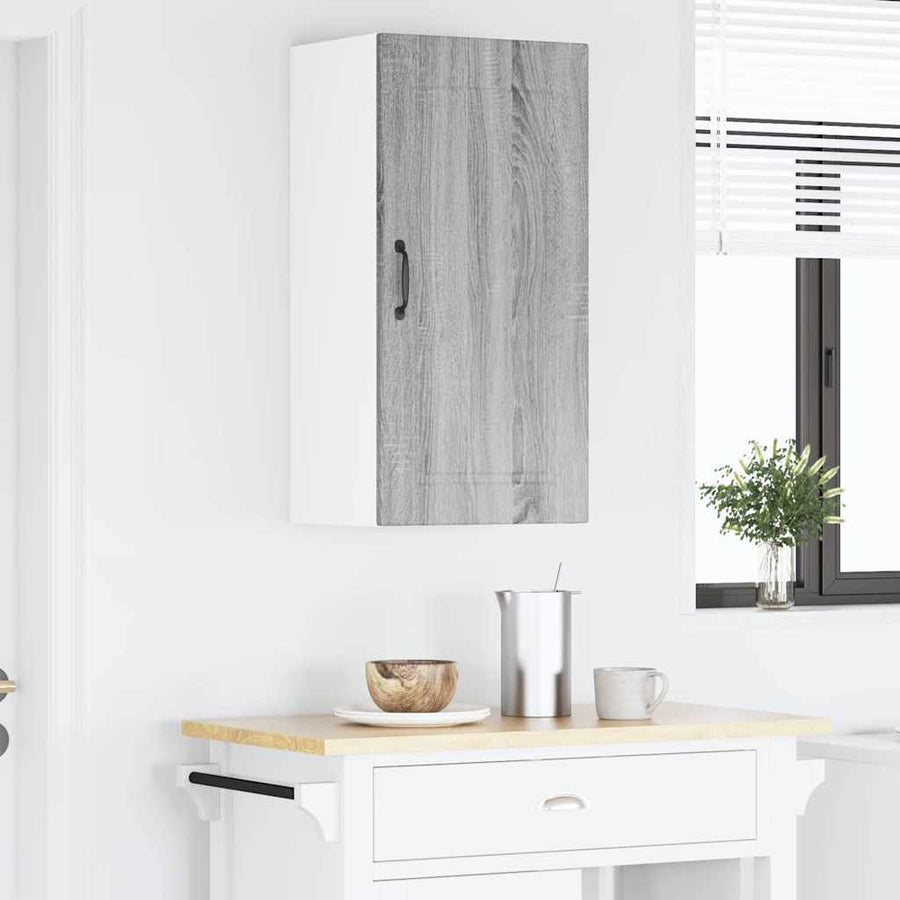 Keukenkast aan de muur met plank Grijs Sonoma 40 x 31 x 80 cm