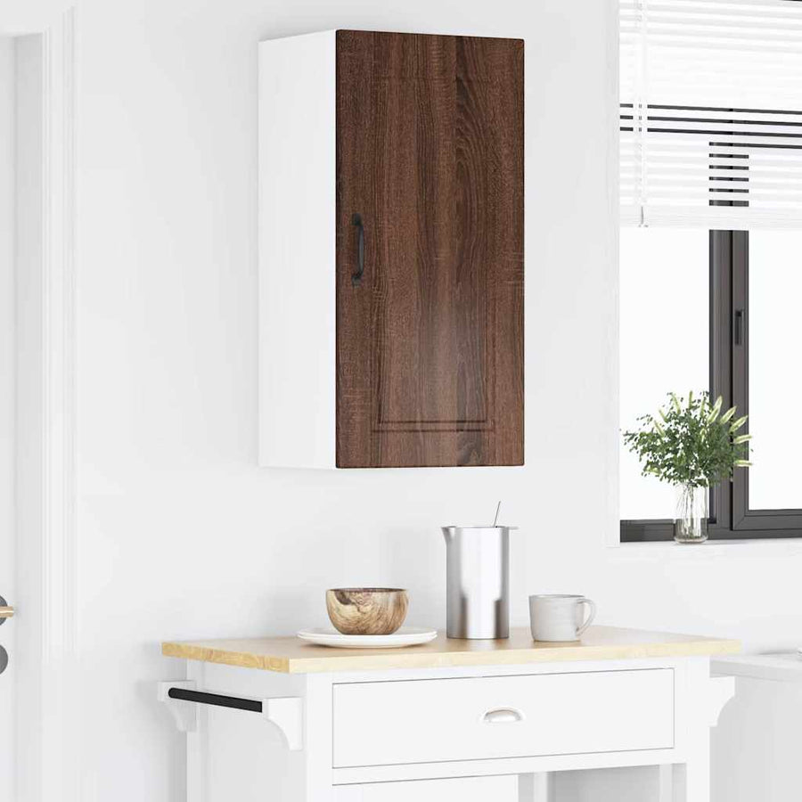 Keukenkast aan de muur Bruin Eiken 40 x 31 x 80 cm Bewerkt hout