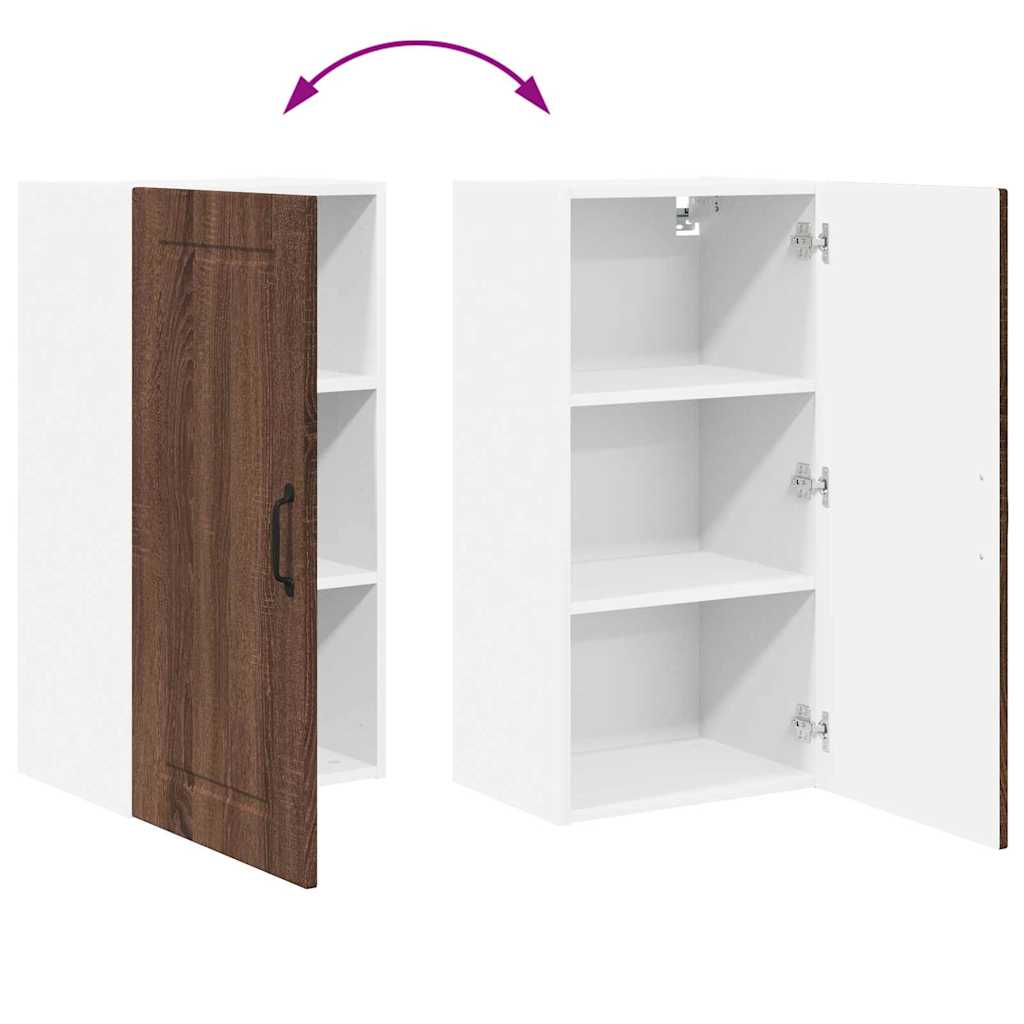 Keukenkast aan de muur Bruin Eiken 40 x 31 x 80 cm Bewerkt hout