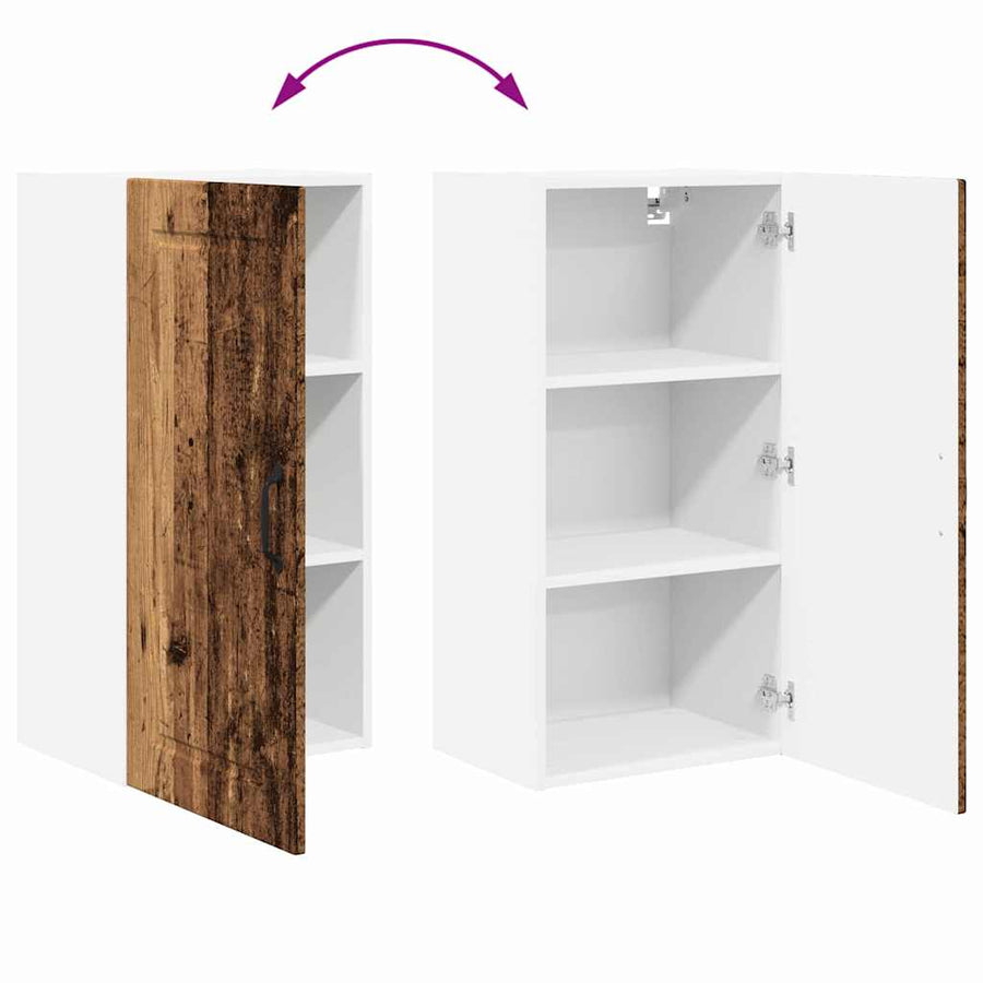 Keukenkast aan de muur Oud Hout 40 x 31 x 80 cm Bewerkt hout