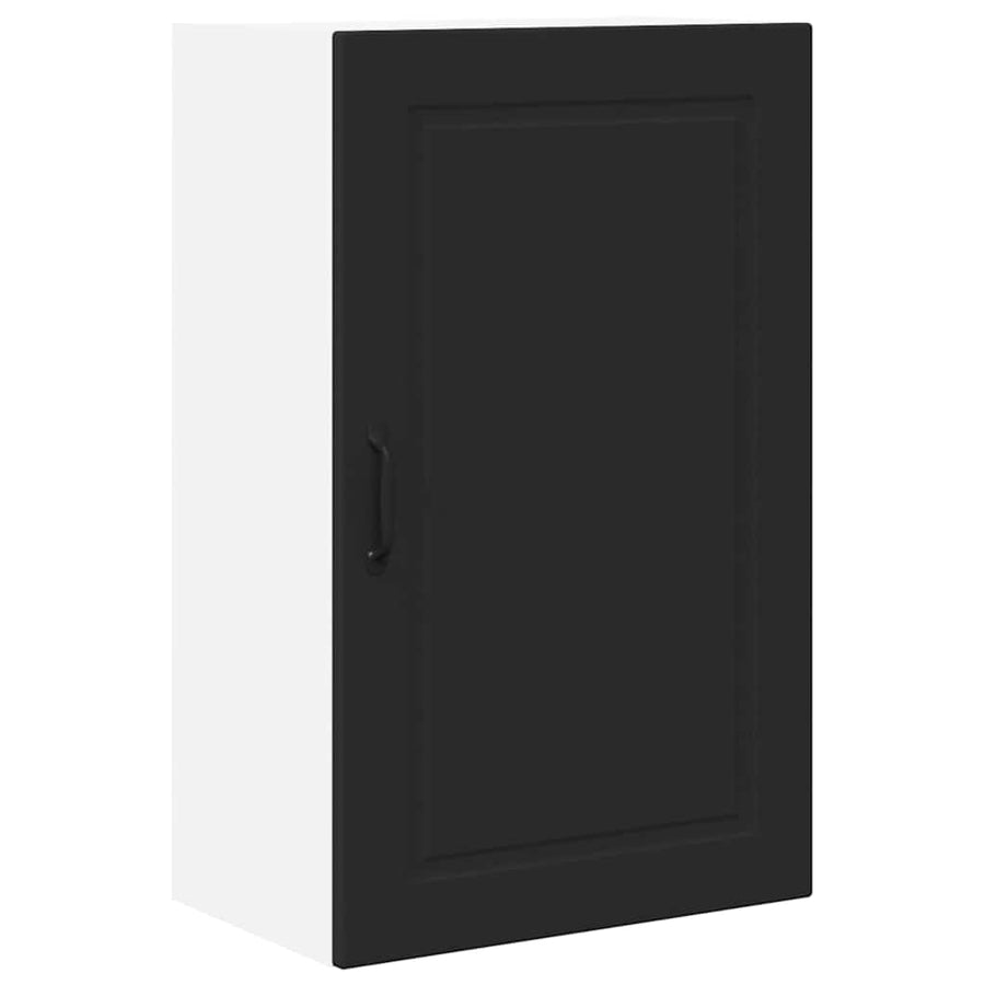 Keukenkast aan de muur Zwart 50 x 31 x 80 cm Bewerkt hout