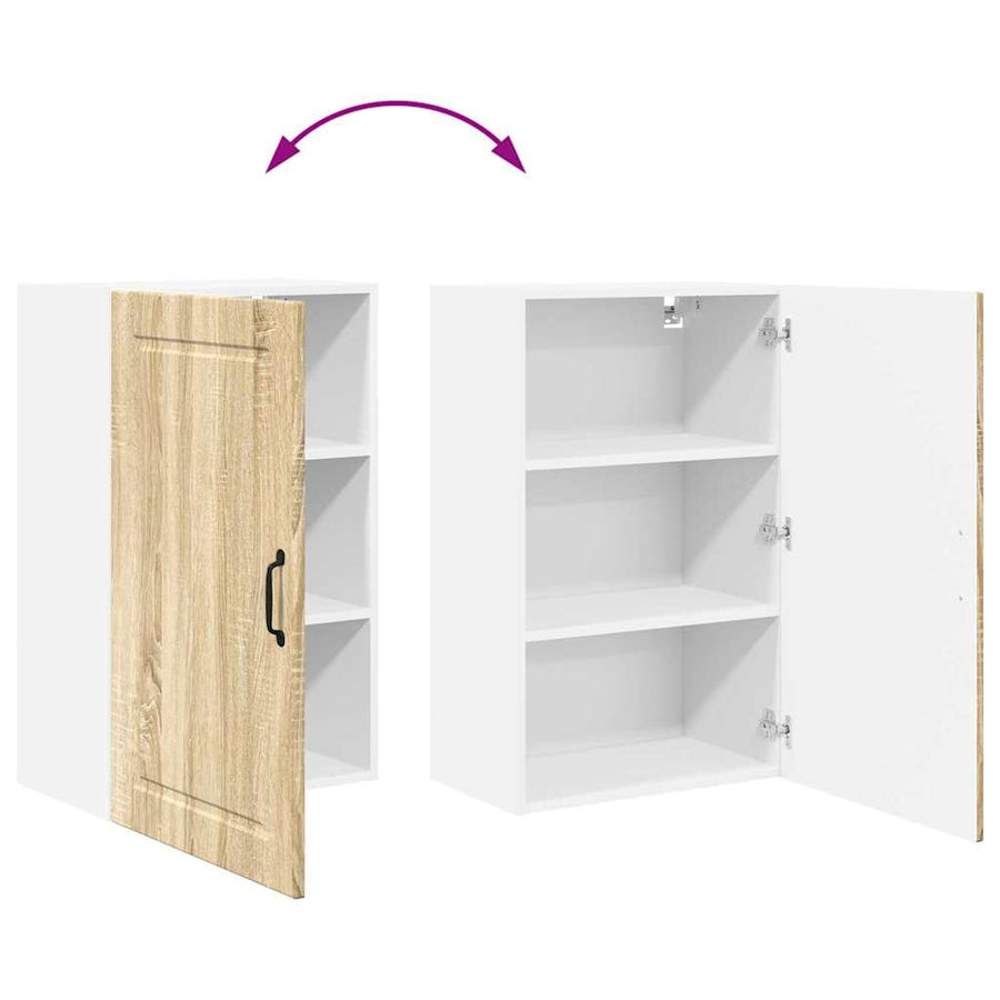 Keukenkast aan de muur met plank Sonoma Eiken 50 x 31 x 80 cm