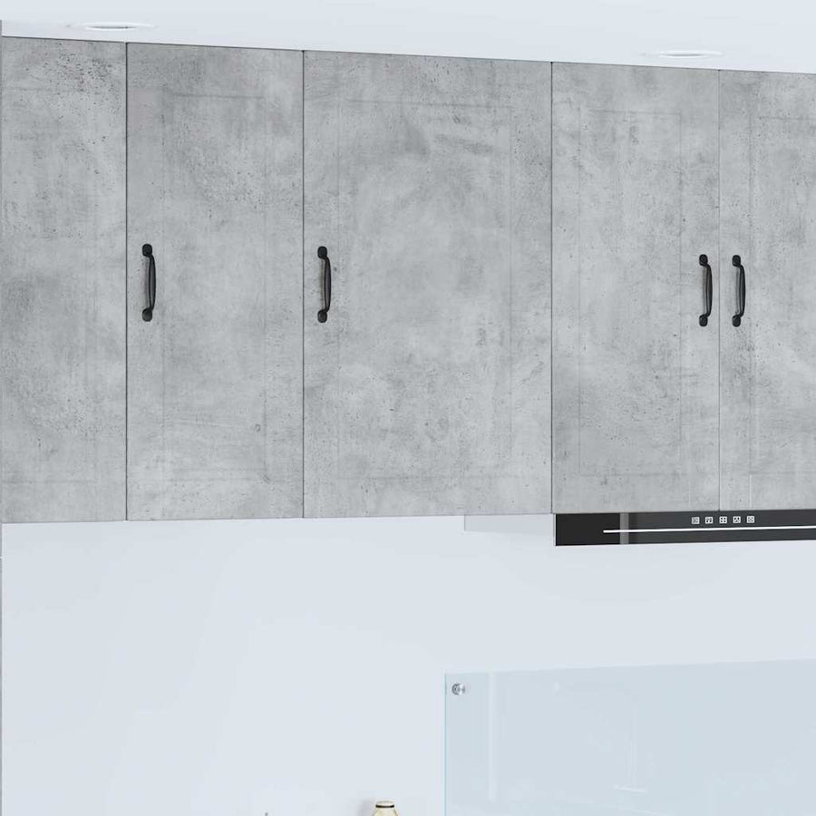 Keukenkast aan de muur Beton Grijs 50 x 31 x 80 cm Bewerkt hout