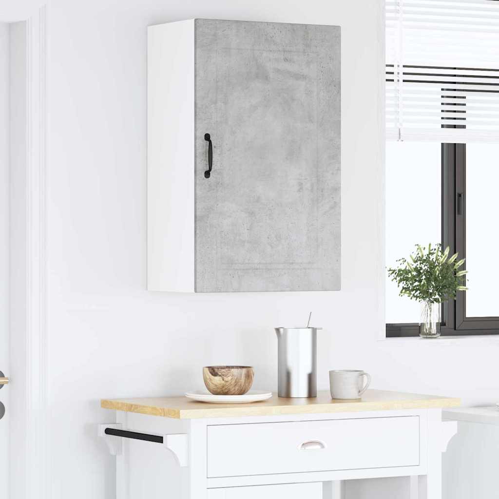 Keukenkast aan de muur Beton Grijs 50 x 31 x 80 cm Bewerkt hout