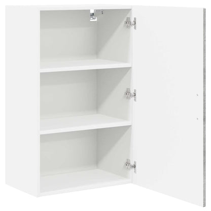 Keukenkast aan de muur Beton Grijs 50 x 31 x 80 cm Bewerkt hout