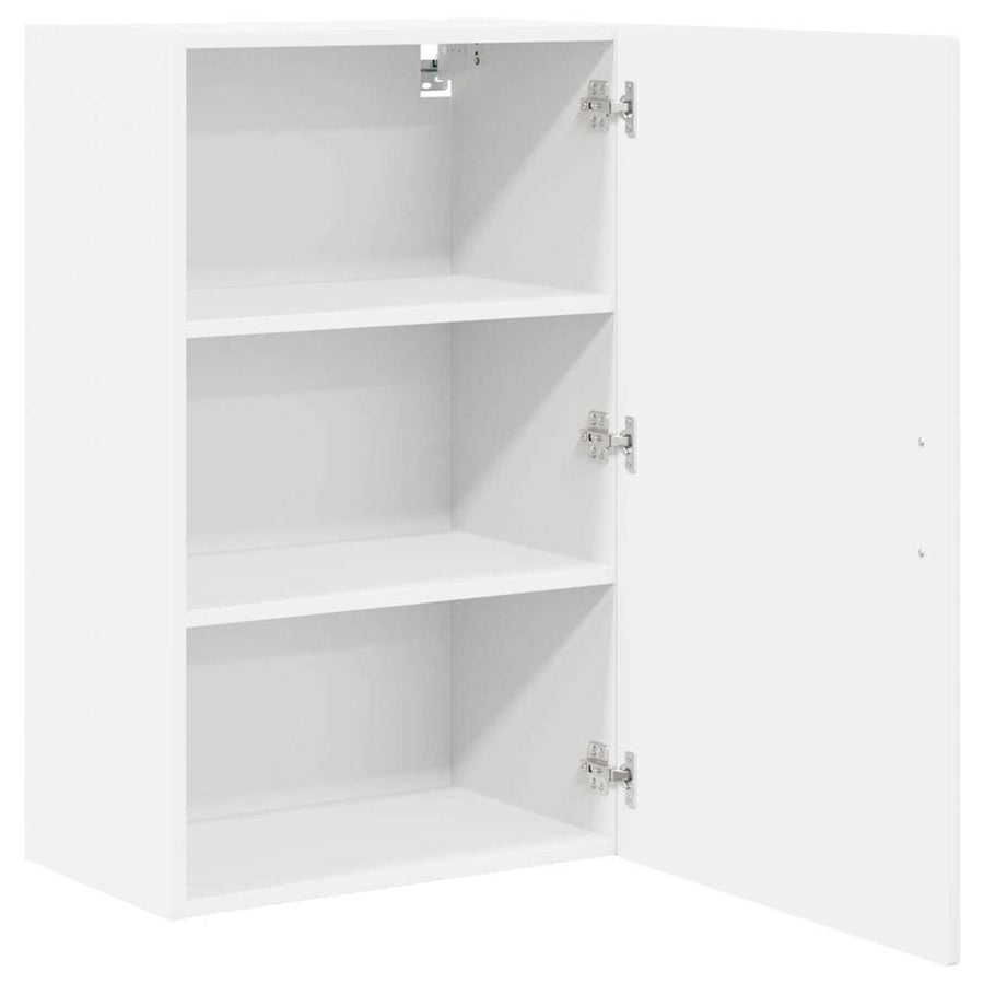 Keukenkast aan de muur met plank Hoogglans wit 50 x 31 x 80 cm