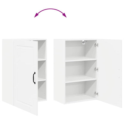 Keukenkast aan de muur met plank Hoogglans wit 50 x 31 x 80 cm