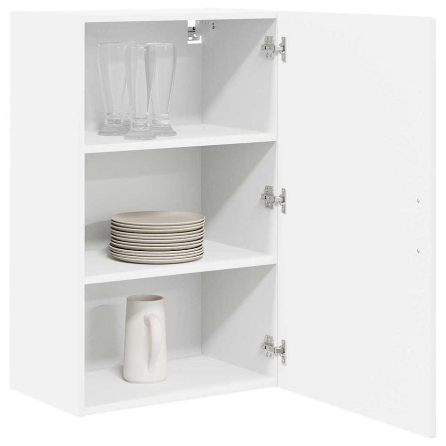 Keukenkast aan de muur met plank Hoogglans wit 50 x 31 x 80 cm