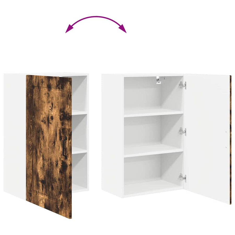 Keukenkast aan de muur met plank Gerookt eiken 50 x 31 x 80 cm