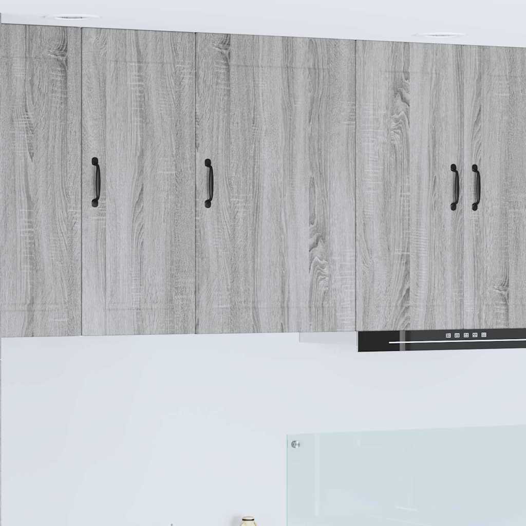 Keukenkast aan de muur met plank Grijs Sonoma 50 x 31 x 80 cm