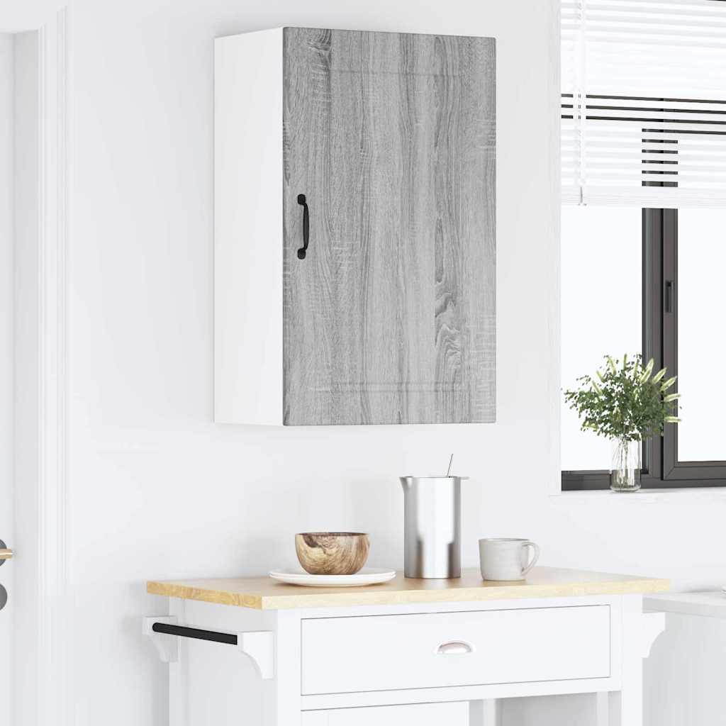 Keukenkast aan de muur met plank Grijs Sonoma 50 x 31 x 80 cm