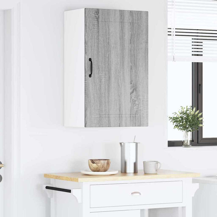 Keukenkast aan de muur met plank Grijs Sonoma 50 x 31 x 80 cm