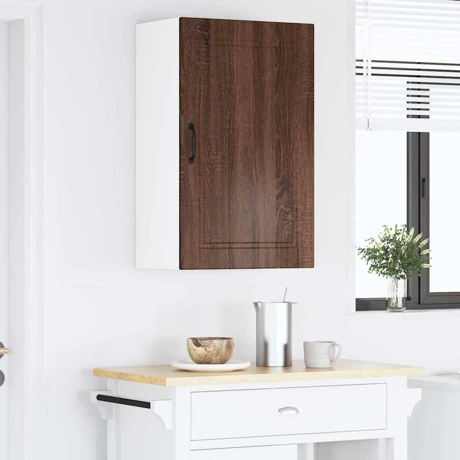 Keukenkast aan de muur Bruin Eiken 50 x 31 x 80 cm Bewerkt hout
