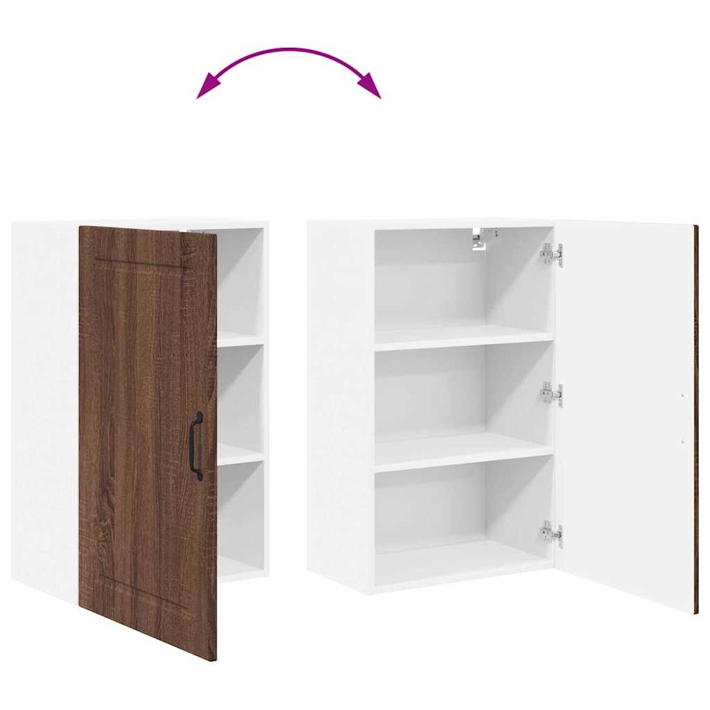 Keukenkast aan de muur Bruin Eiken 50 x 31 x 80 cm Bewerkt hout