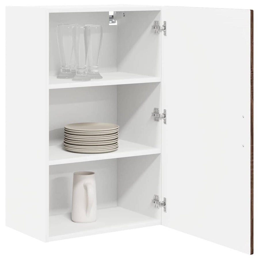 Keukenkast aan de muur Bruin Eiken 50 x 31 x 80 cm Bewerkt hout