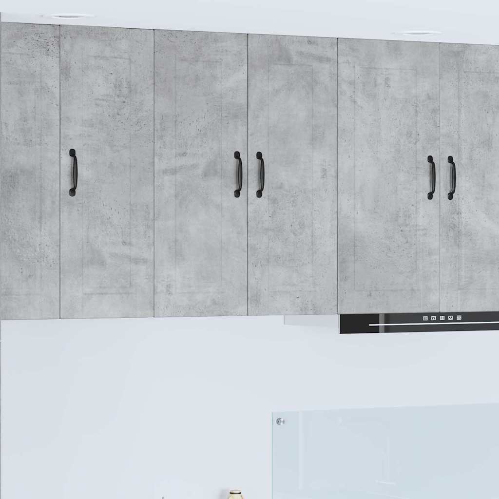 Keukenkast aan de muur Beton Grijs 60 x 31 x 80 cm Bewerkt hout
