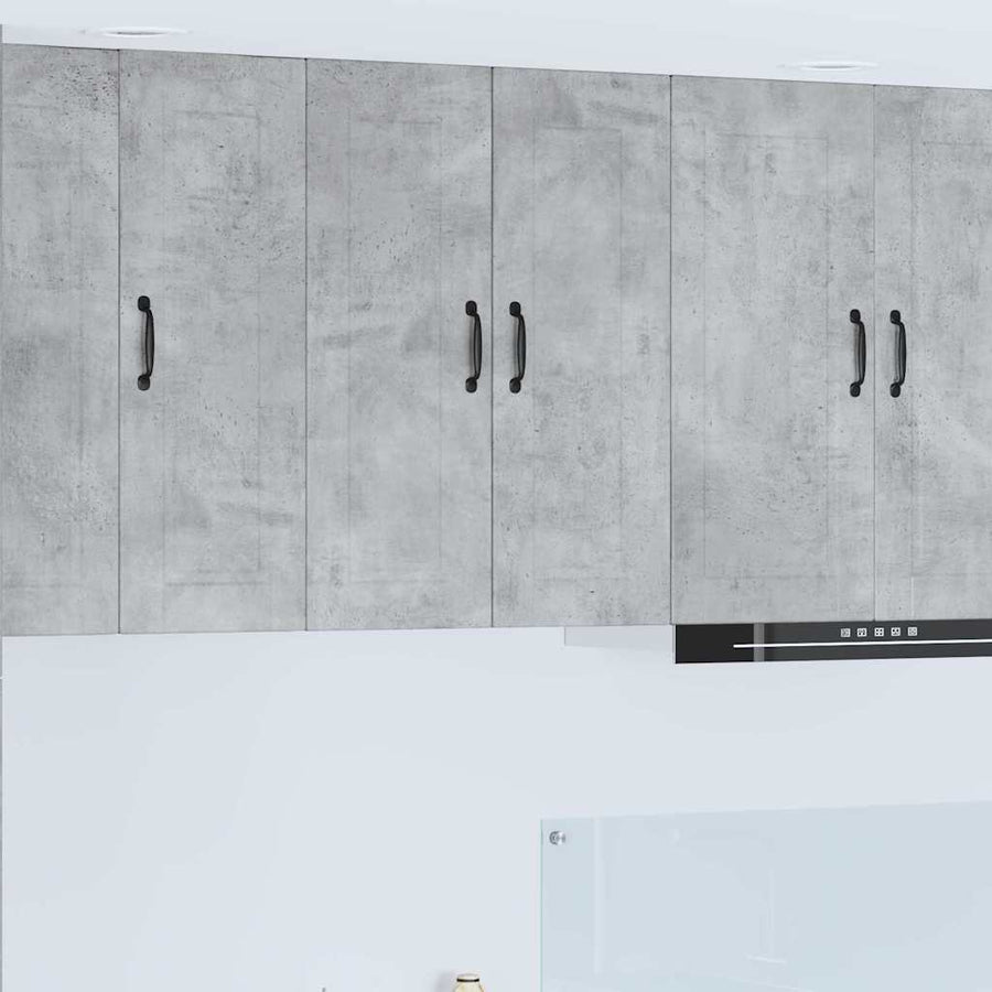 Keukenkast aan de muur Beton Grijs 60 x 31 x 80 cm Bewerkt hout