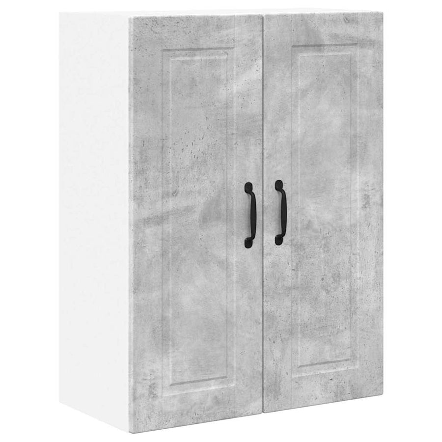 Keukenkast aan de muur Beton Grijs 60 x 31 x 80 cm Bewerkt hout