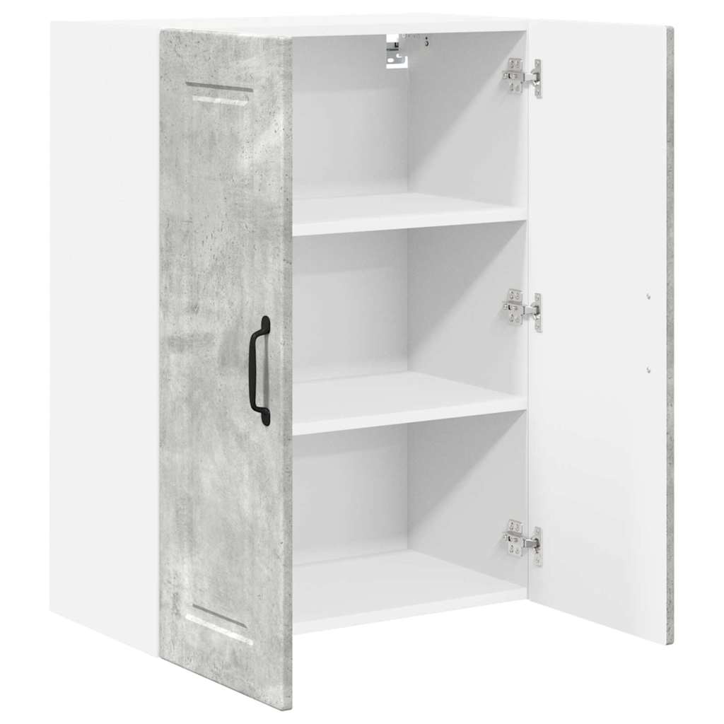 Keukenkast aan de muur Beton Grijs 60 x 31 x 80 cm Bewerkt hout