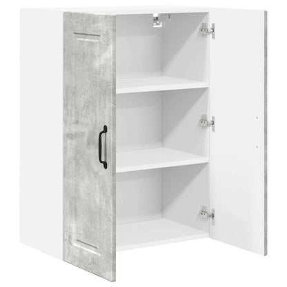 Keukenkast aan de muur Beton Grijs 60 x 31 x 80 cm Bewerkt hout
