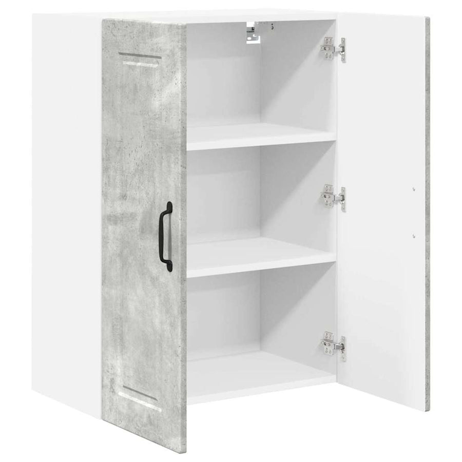 Keukenkast aan de muur Beton Grijs 60 x 31 x 80 cm Bewerkt hout