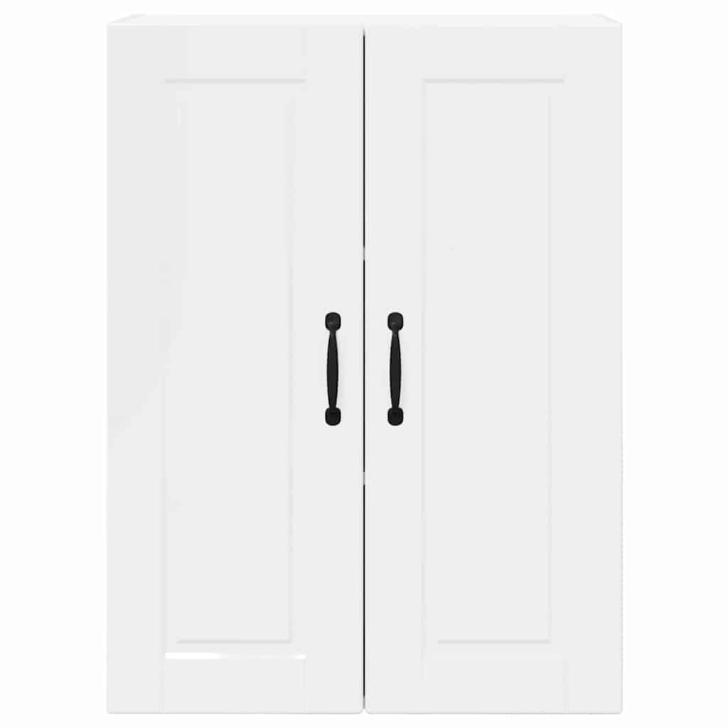 Keukenkast aan de muur met plank Hoogglans wit 60 x 31 x 80 cm