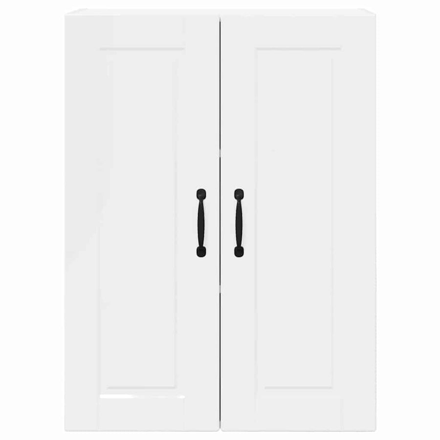 Keukenkast aan de muur met plank Hoogglans wit 60 x 31 x 80 cm