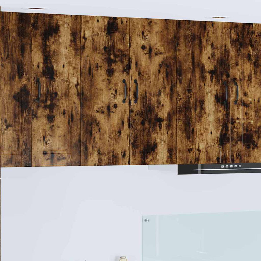 Keukenkast aan de muur met plank Gerookt eiken 60 x 31 x 80 cm