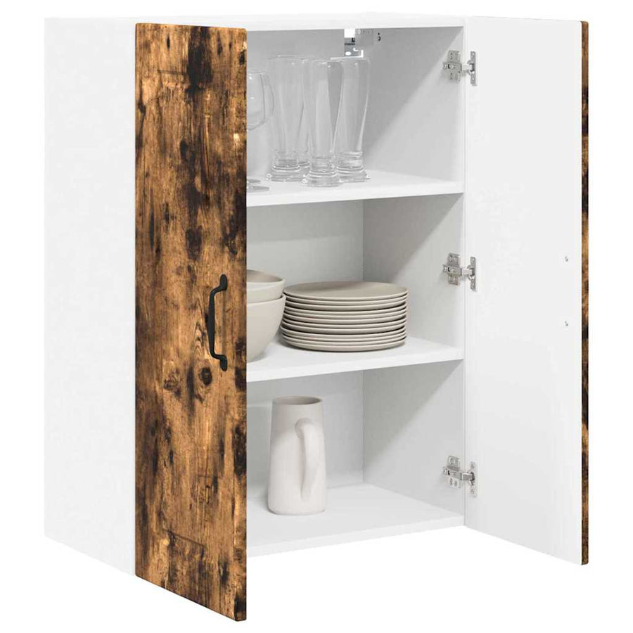 Keukenkast aan de muur met plank Gerookt eiken 60 x 31 x 80 cm