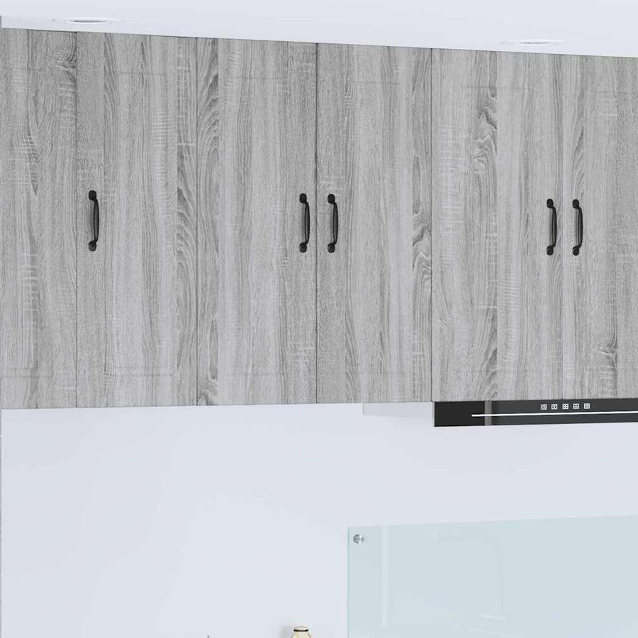 Keukenkast aan de muur met plank Grijs Sonoma 60 x 31 x 80 cm