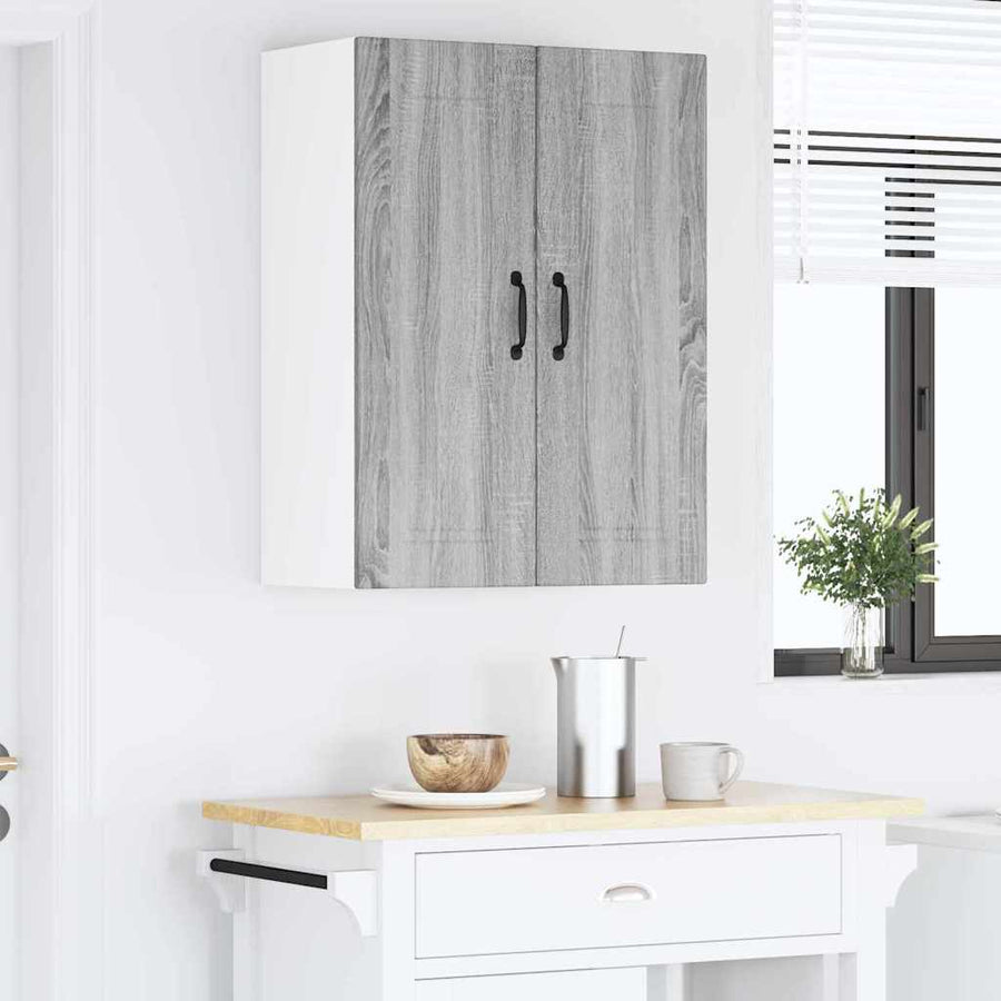 Keukenkast aan de muur met plank Grijs Sonoma 60 x 31 x 80 cm