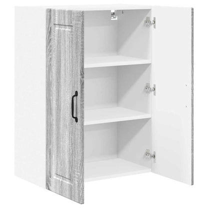 Keukenkast aan de muur met plank Grijs Sonoma 60 x 31 x 80 cm
